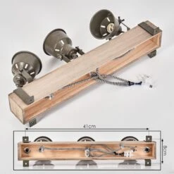 Pehefito Deckenleuchte Grau, Grün, Naturfarben, 3-flammig -Lampe Verkäufe pehefito deckenleuchte h3703960 4