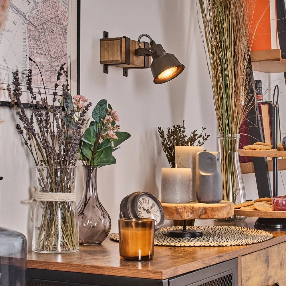 Pehefito Wandleuchte Grau, Naturfarben, 1-flammig 13 Pehefito Wandleuchte Grau, Naturfarben, 1-flammig – Bild 11