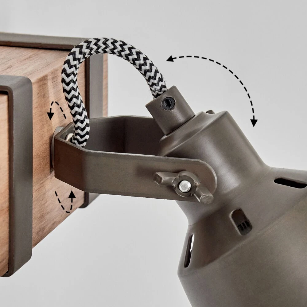 Pehefito Wandleuchte Grau, Naturfarben, 1-flammig 5 Pehefito Wandleuchte Grau, Naturfarben, 1-flammig – Bild 3