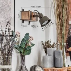 Pehefito Wandleuchte Grau, Naturfarben, 1-flammig 18 Pehefito Wandleuchte Grau, Naturfarben, 1-flammig -Lampe Verkäufe pehefito wandleuchte h3849286 3