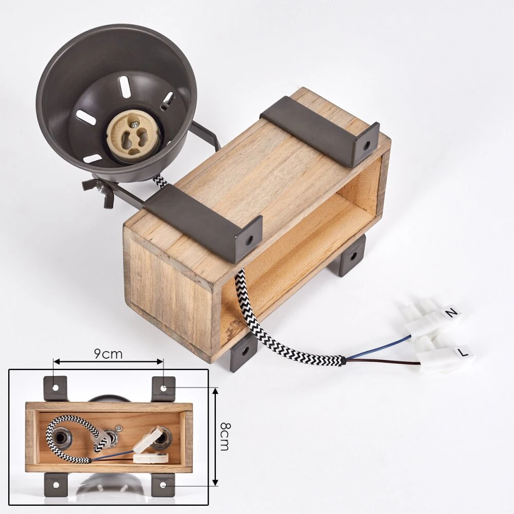 Pehefito Wandleuchte Grau, Naturfarben, 1-flammig 7 Pehefito Wandleuchte Grau, Naturfarben, 1-flammig – Bild 5