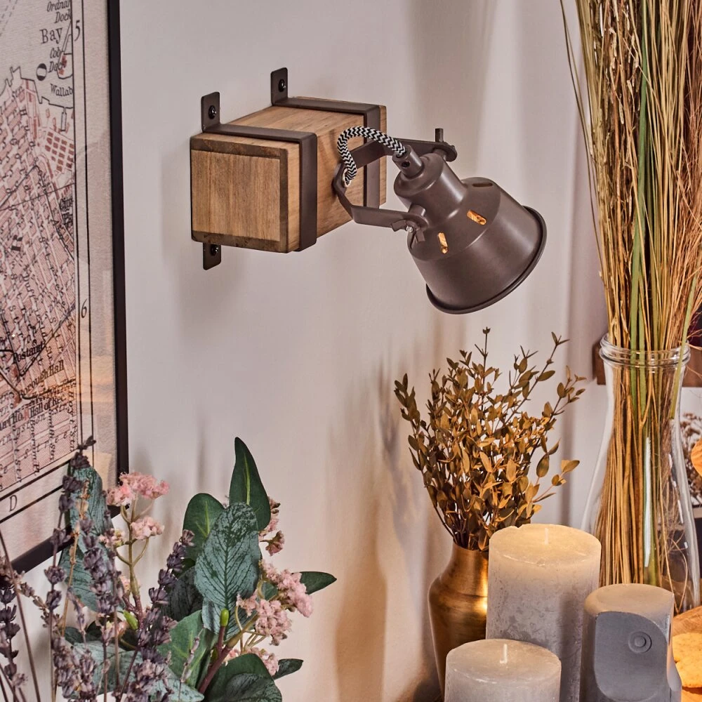 Pehefito Wandleuchte Grau, Naturfarben, 1-flammig 11 Pehefito Wandleuchte Grau, Naturfarben, 1-flammig – Bild 9