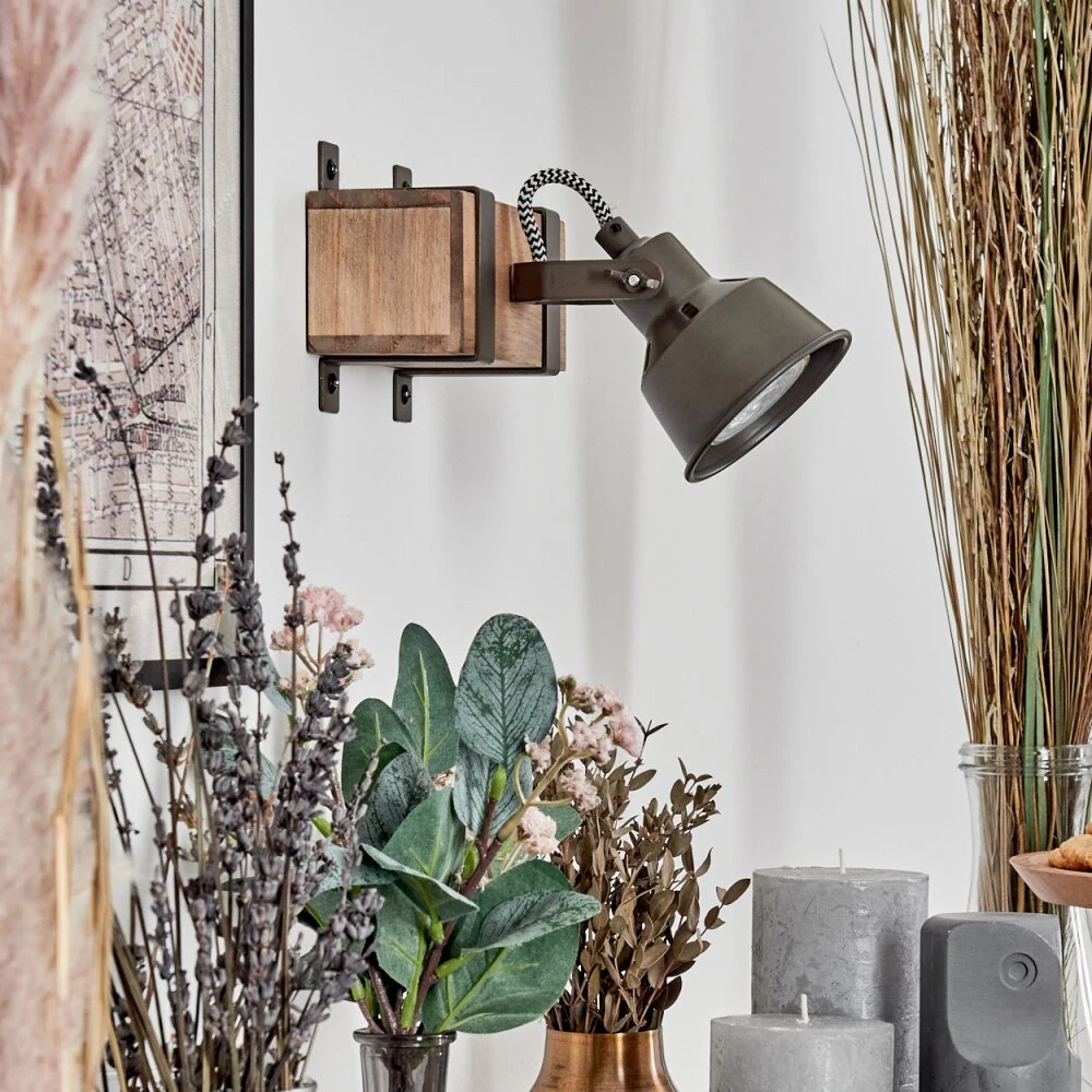 Pehefito Wandleuchte Grau, Naturfarben, 1-flammig 12 Pehefito Wandleuchte Grau, Naturfarben, 1-flammig – Bild 10