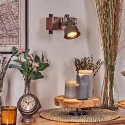 Pehefito Wandleuchte Dunkelbraun, 1-flammig -Lampe Verkäufe pehefito wandleuchte h3856338 8