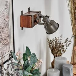 Pehefito Wandleuchte Dunkelbraun, 1-flammig -Lampe Verkäufe pehefito wandleuchte h3856338 9