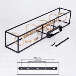 Pericos Deckenleuchte LED Gold, Schwarz, 4-flammig -Lampe Verkäufe pericos deckenleuchte h3375464 4