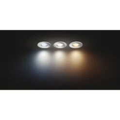 Philips Hue Adore 3er Set Einbauleuchte LED Aluminium, 3-flammig, Fernbedienung