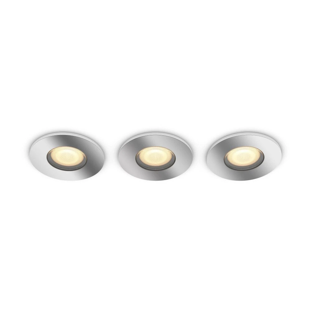 Philips Hue Adore 3er Set Einbauleuchte LED Aluminium, 3-flammig, Fernbedienung 4 Philips Hue Adore 3er Set Einbauleuchte LED Aluminium, 3-flammig, Fernbedienung – Bild 2