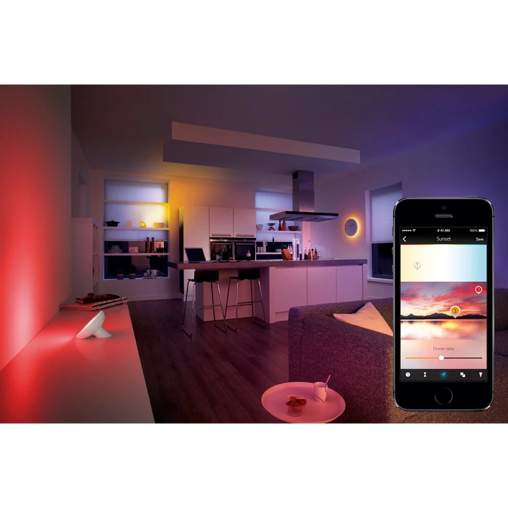 Philips Hue Ambiance White & Color Iris Tischleuchte LED Transparent, Klar, Weiß, 1-flammig, Farbwechsler 12 Philips Hue Ambiance White & Color Iris Tischleuchte LED Transparent, Klar, Weiß, 1-flammig, Farbwechsler – Bild 10