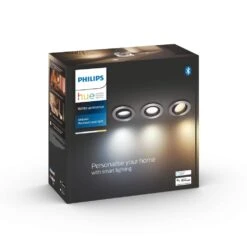 Philips Hue Milliskin 3er Set Einbauleuchte LED Silber, 3-flammig -Lampe Verkäufe philips hue milliskin 3er set einbauleuchte 8719514342828 3
