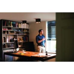 Philips Hue Pillar Deckenleuchte LED Schwarz, 2-flammig, Fernbedienung -Lampe Verkäufe philips hue pillar deckenleuchte 8719514338425 2