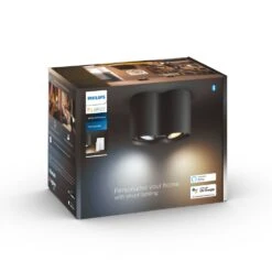 Philips Hue Pillar Deckenleuchte LED Schwarz, 2-flammig, Fernbedienung -Lampe Verkäufe philips hue pillar deckenleuchte 8719514338425 6