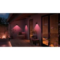 Philips Hue Resonate Außenwandleuchte LED Schwarz, 1-flammig, Farbwechsler -Lampe Verkäufe philips hue resonate aussenwandleuchte 8719514466777 11