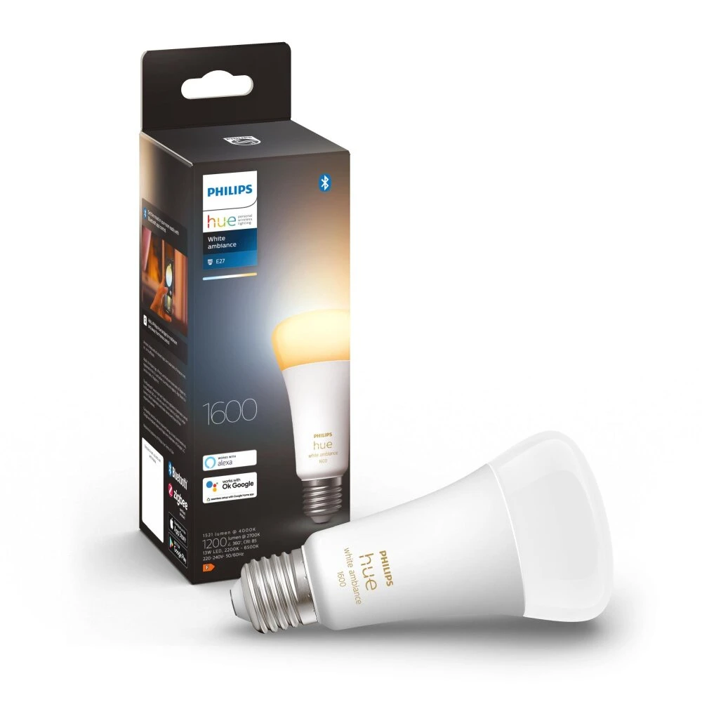 Philips Hue White Ambiance LED E27 13,5 Watt 2200 - 6500 Kelvin 1200 Lumen 5 Philips Hue White Ambiance LED E27 13,5 Watt 2200 - 6500 Kelvin 1200 Lumen – Bild 3