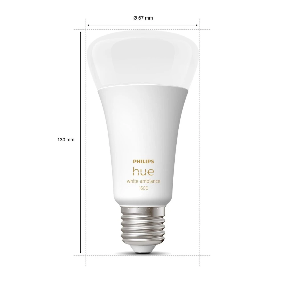 Philips Hue White Ambiance LED E27 13,5 Watt 2200 - 6500 Kelvin 1200 Lumen 6 Philips Hue White Ambiance LED E27 13,5 Watt 2200 - 6500 Kelvin 1200 Lumen – Bild 4