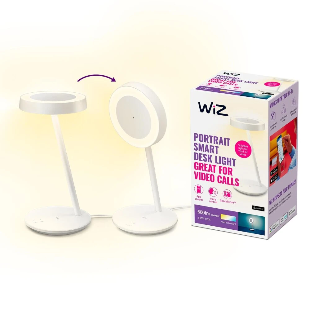 Philips WiZ Office Tischleuchte LED Weiß, 1-flammig 4 Philips WiZ Office Tischleuchte LED Weiß, 1-flammig – Bild 2
