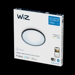 Philips WiZ Super Slim Deckenleuchte LED Schwarz, 1-flammig -Lampe Verkäufe philips wiz super slim deckenleuchte 8719514338036 3