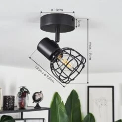 Piment Deckenleuchte Schwarz, 1-flammig -Lampe Verkäufe piment deckenleuchte h3639580 3