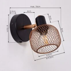 Pipisu Wandleuchte Gold, Messing, Schwarz, 1-flammig -Lampe Verkäufe pipisu wandleuchte h3408452 3