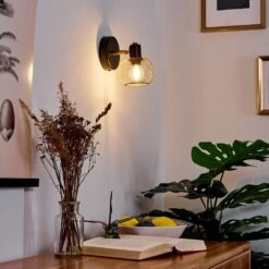 Pipisu Wandleuchte Gold, Messing, Schwarz, 1-flammig -Lampe Verkäufe pipisu wandleuchte h3408452 5