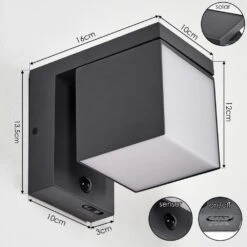 Pocilgas Außenwandleuchte LED Anthrazit, 1-flammig, Bewegungsmelder -Lampe Verkäufe pocilgas aussenwandleuchte h3835456 3