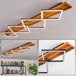 Pompu Deckenleuchte LED Dunkelbraun, Schwarz, 1-flammig