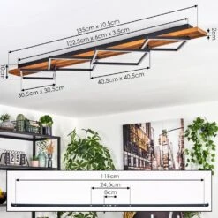Pompu Deckenleuchte LED Dunkelbraun, Schwarz, 1-flammig -Lampe Verkäufe pompu deckenleuchte h3820230 3