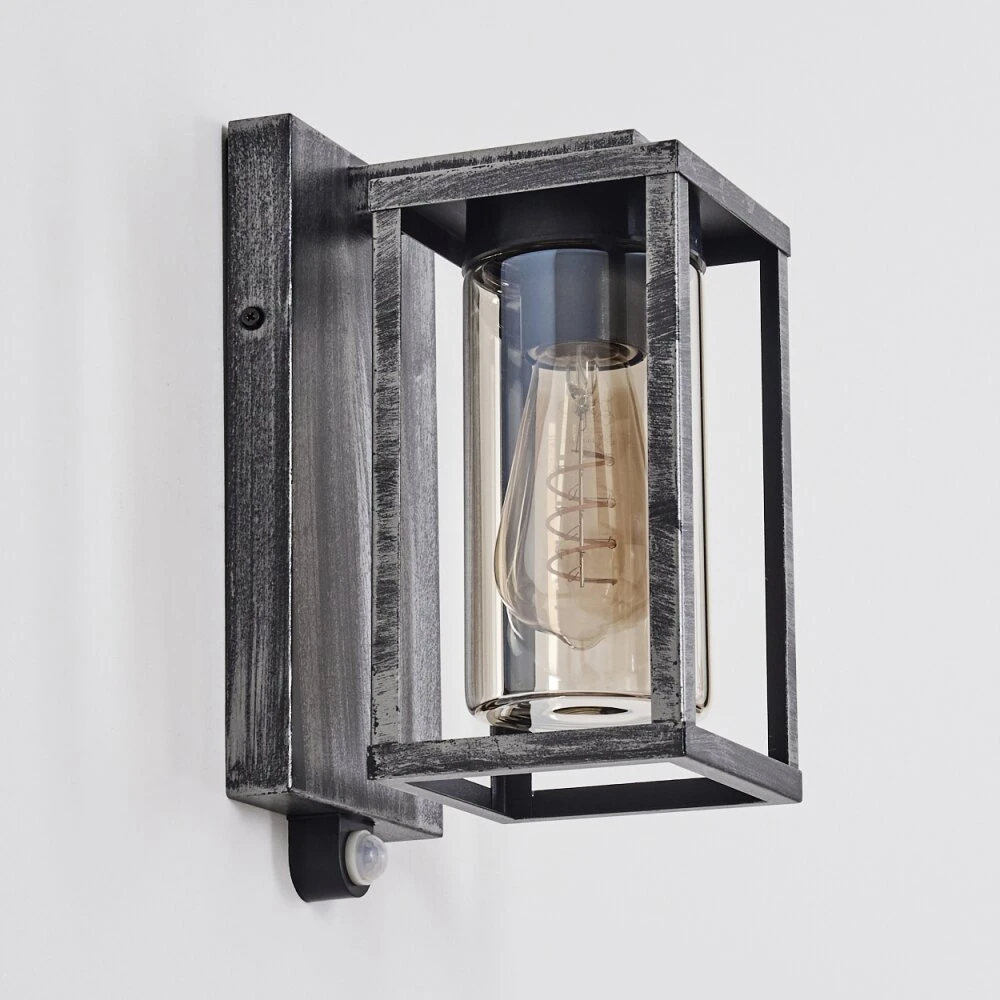 Portalis Aussenwandleuchte Schwarz, Silber, 1-flammig, Bewegungsmelder 14 Portalis Aussenwandleuchte Schwarz, Silber, 1-flammig, Bewegungsmelder – Bild 12