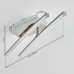 Powassan Deckenleuchte LED Chrom, 2-flammig -Lampe Verkäufe powassan deckenleuchte h3009253 3