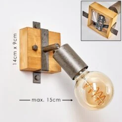 Praia Wandleuchte Braun, Grau, 1-flammig -Lampe Verkäufe praia wandleuchte h3378038 1