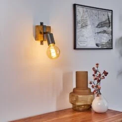 Praia Wandleuchte Braun, Grau, 1-flammig -Lampe Verkäufe praia wandleuchte h3378038 16