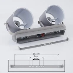 Puelches Deckenleuchte Nickel-Matt, 2-flammig -Lampe Verkäufe puelches deckenleuchte h3568255 3