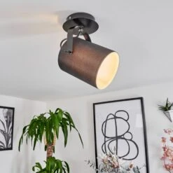 Puelches Deckenleuchte Schwarz, 1-flammig