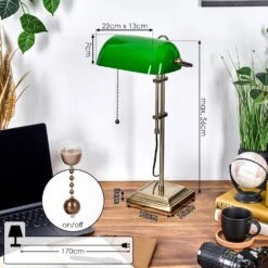 Ragaz Tischleuchte Altmessing, 1-flammig -Lampe Verkäufe ragaz tischleuchte h3840931 3