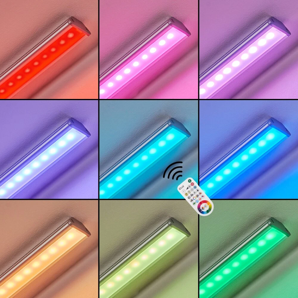 Raivo Unterbauleuchte LED Schwarz, Silber, 1-flammig, Fernbedienung, Farbwechsler 4 Raivo Unterbauleuchte LED Schwarz, Silber, 1-flammig, Fernbedienung, Farbwechsler – Bild 2