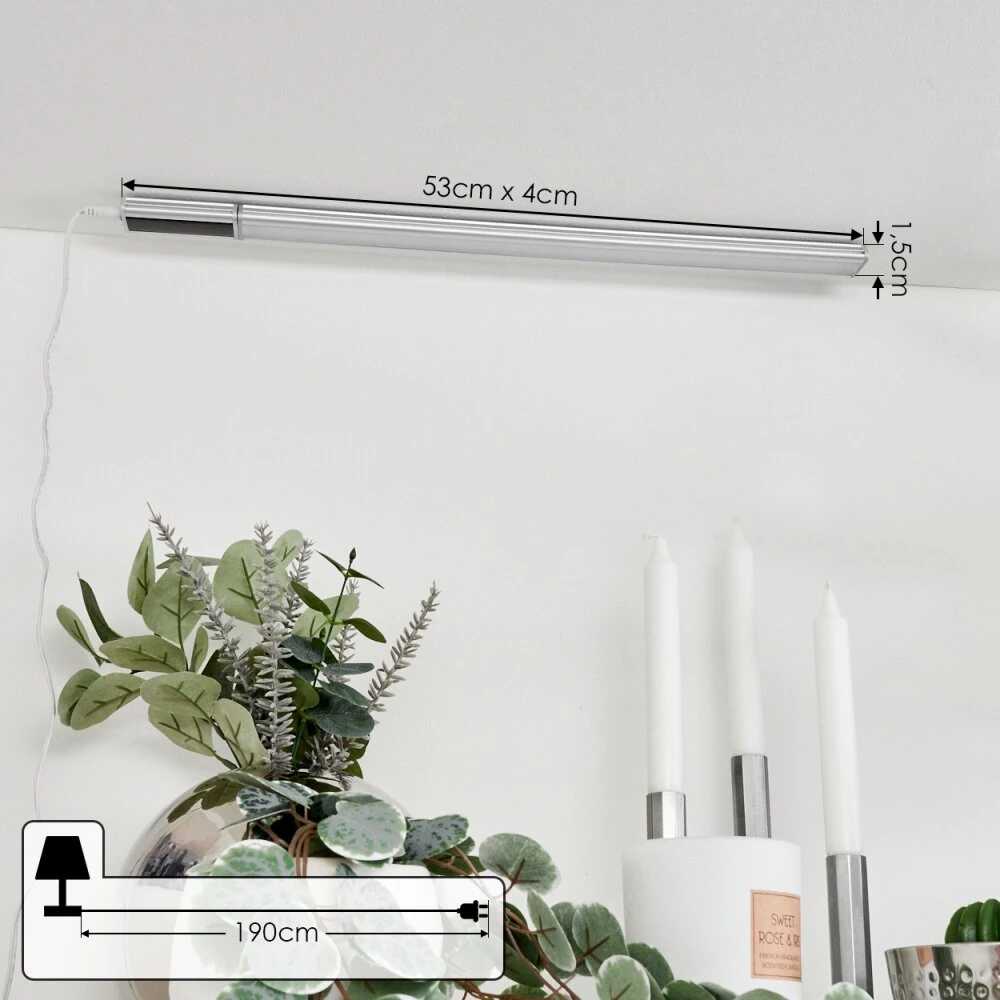 Raivo Unterbauleuchte LED Schwarz, Silber, 1-flammig, Fernbedienung, Farbwechsler 6 Raivo Unterbauleuchte LED Schwarz, Silber, 1-flammig, Fernbedienung, Farbwechsler – Bild 4