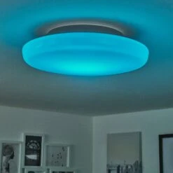 Ral Deckenleuchte LED Silber, Weiß, 1-flammig, Fernbedienung, Farbwechsler -Lampe Verkäufe ral deckenleuchte h3657201 8