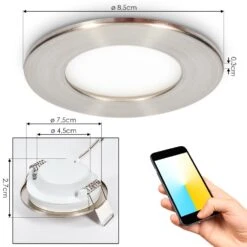 Ramek Einbauleuchte LED Nickel-Matt, 3-flammig -Lampe Verkäufe ramek einbauleuchte h9030935 3