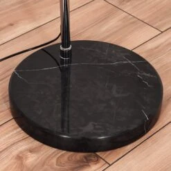 Ramila Stehleuchte 45 Cm Chrom, Schwarz, 1-flammig -Lampe Verkäufe ramila stehleuchte 45 cm h3954812 2