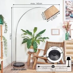 Ramila Stehleuchte 45 Cm Chrom, Schwarz, 1-flammig -Lampe Verkäufe ramila stehleuchte 45 cm h3954812 3