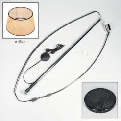 Ramila Stehleuchte 45 Cm Chrom, Schwarz, 1-flammig -Lampe Verkäufe ramila stehleuchte 45 cm h3954812 4