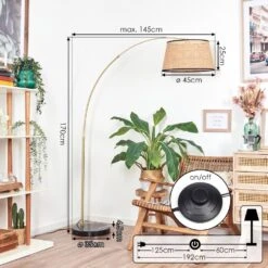 Ramila Stehleuchte 45 Cm Messing, Schwarz, 1-flammig -Lampe Verkäufe ramila stehleuchte 45 cm h3956809 2