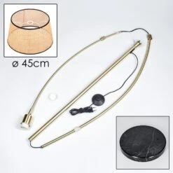 Ramila Stehleuchte 45 Cm Messing, Schwarz, 1-flammig -Lampe Verkäufe ramila stehleuchte 45 cm h3956809 3