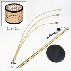 Ramila Stehleuchte Messing, Schwarz, 3-flammig -Lampe Verkäufe ramila stehleuchte h3887356 4