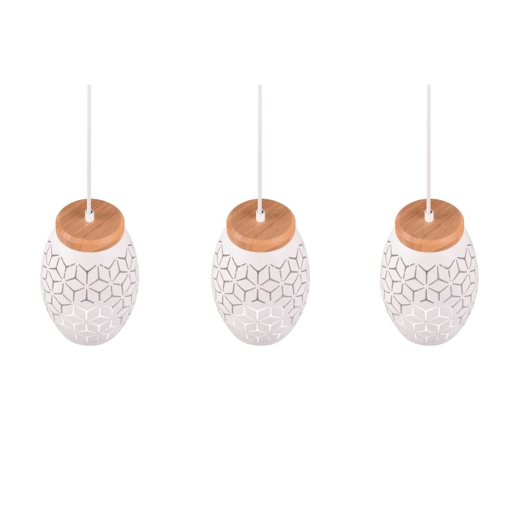 Reality BIDAR Pendelleuchte Naturfarben, Weiß, 3-flammig 10 Reality BIDAR Pendelleuchte Naturfarben, Weiß, 3-flammig – Bild 8