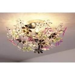 Reality FLOWER Deckenleuchte Bunt, Chrom, 4-flammig -Lampe Verkäufe reality flower deckenleuchte r60014017 4