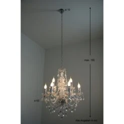 Reality LÜSTER Kronleuchter Transparent, Klar, 9-flammig -Lampe Verkäufe reality luester kronleuchter r1169 00 2