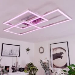 Relous Deckenleuchte LED Edelstahl, 3-flammig, Fernbedienung, Farbwechsler -Lampe Verkäufe relous deckenleuchte h3671603 8