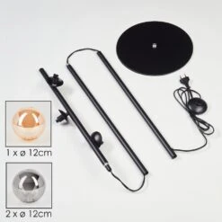 Remaisnil Stehleuchte Glas 12 Cm Bernsteinfarben, Rauchfarben, 3-flammig -Lampe Verkäufe remaisnil stehleuchte glas 12 cm h3743423 4