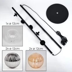 Remaisnil Stehleuchte Glas 12 Cm Bernsteinfarben, Klar, Rauchfarben, 5-flammig -Lampe Verkäufe remaisnil stehleuchte glas 12 cm h3779484 4